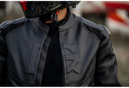 Leather Motorcycle Jacket Men's Chaqueta Moto Waterproof Moto Suit Motorbike ... | Henderson Shop