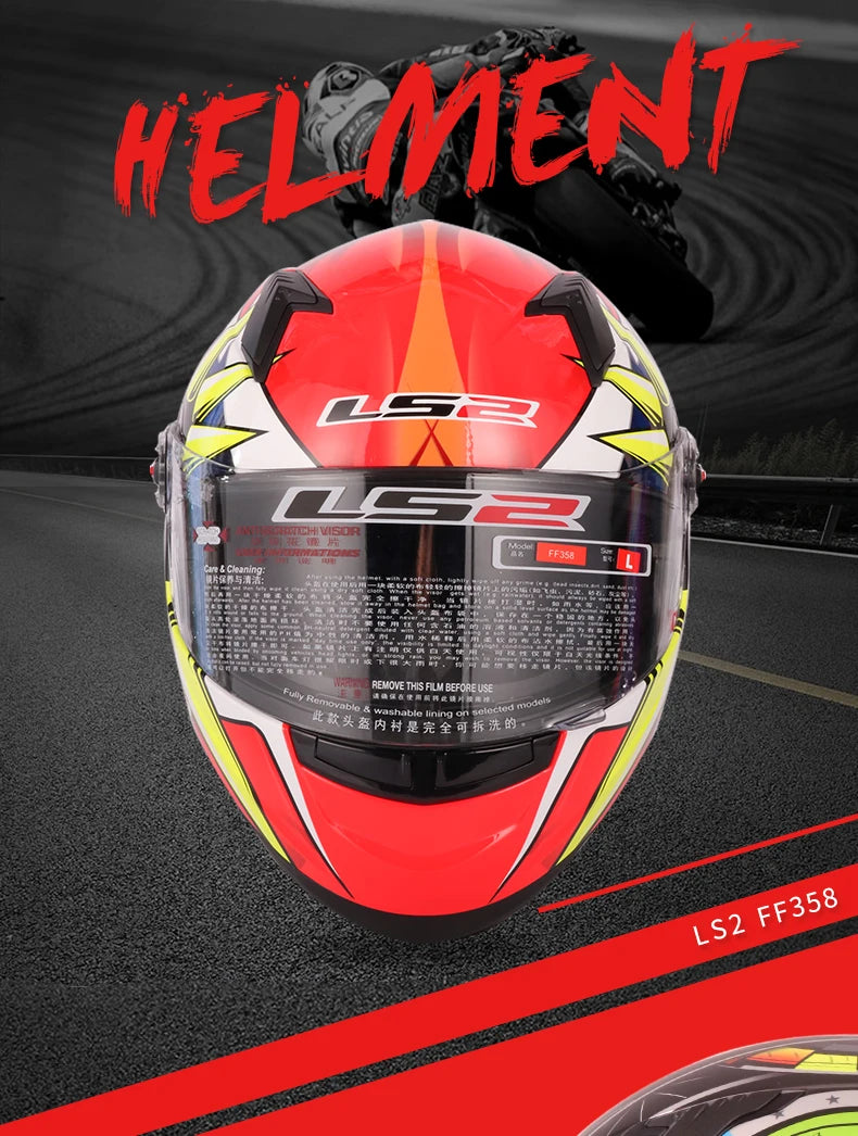 Helmets - LS2 Full Face Capacete Masculino ls2 FF358 Motocross Racing Man