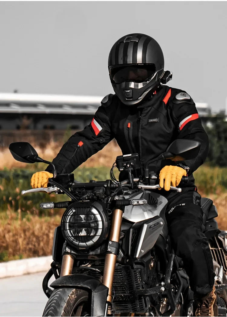 Helmets - Waterproof Men Motorcycle Jackets Windproof Motorcycle Rally Clothes Detachable Warm