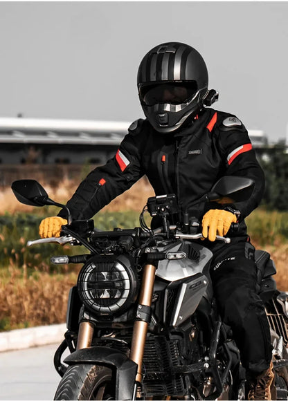 Helmets - Waterproof Men Motorcycle Jackets Windproof Motorcycle Rally Clothes Detachable Warm
