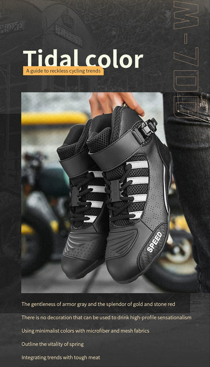Racing Motorcycle Boots | Leather & Breathable - View 9 | Henderson Shop
