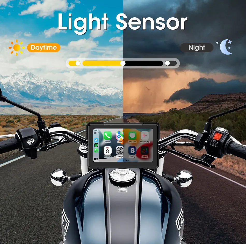 7" Motorcycle GPS Navigator | CarPlay & Android Auto - View 19 | Henderson Shop