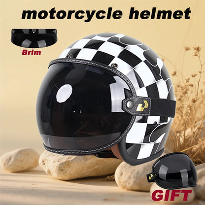 Retro Motorcycle Helmet with Goggle Set - Vintage Style - View 9 | Henderson Shop