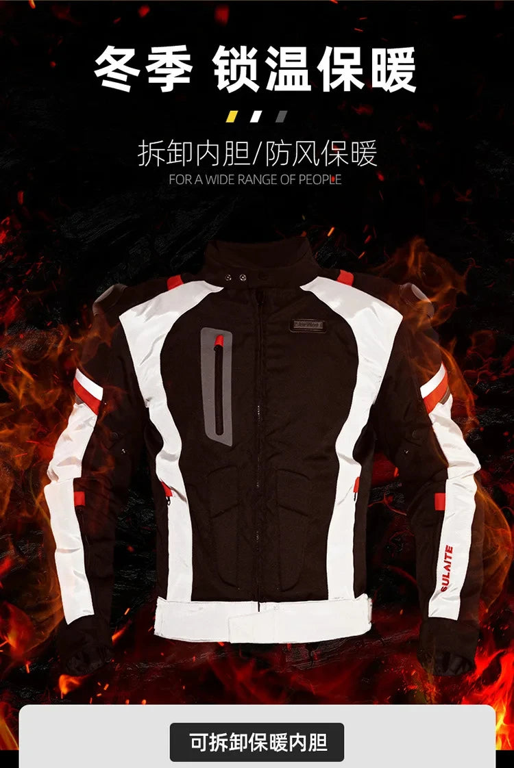 Helmets - Waterproof Men Motorcycle Jackets Windproof Motorcycle Rally Clothes Detachable Warm