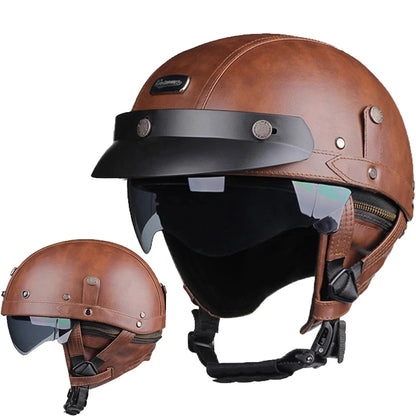 Vintage Half Face Helmet | Leather - View 20 | Henderson Shop