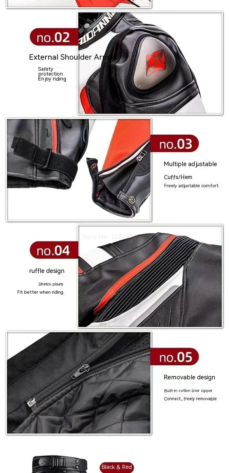 Hendersonshop Motorcycle Jacket Male Waterproof Winter Warm Racing Suit Motorcycle Female