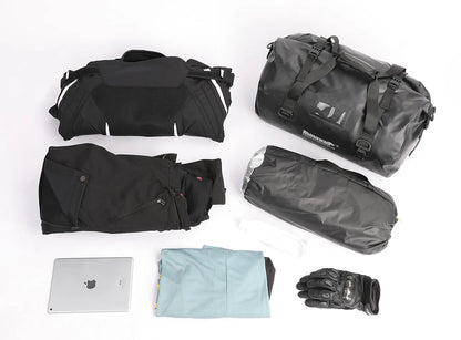 Rhinowalk Tail Bag 45L - additional angle showing motorcycle tail bag features and details