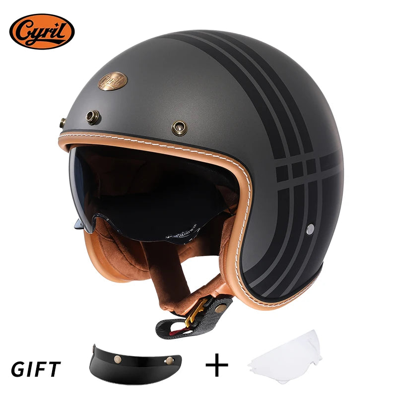 Vintage Half Face Helmet | DOT Certified & ECE Certified - View 31 | Henderson Shop