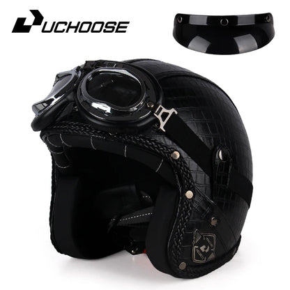 Uchoose Vintage Half Face Helmet | Leather - View 17 | Henderson Shop