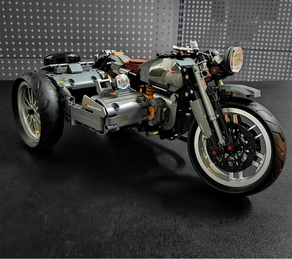 HUIQIBAO 808PCS MOC Technial Motorbike Building Model Blocks City Moto Racer ... | Henderson Shop