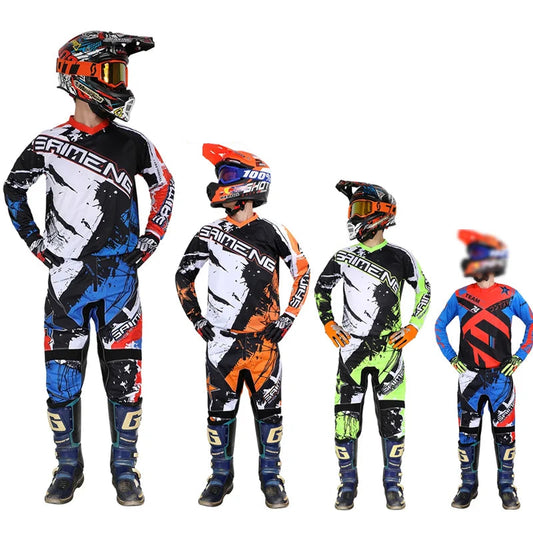 children's enduro motocross gear set mx jersey pants motorcycle kits mtb Off ... | Henderson Shop