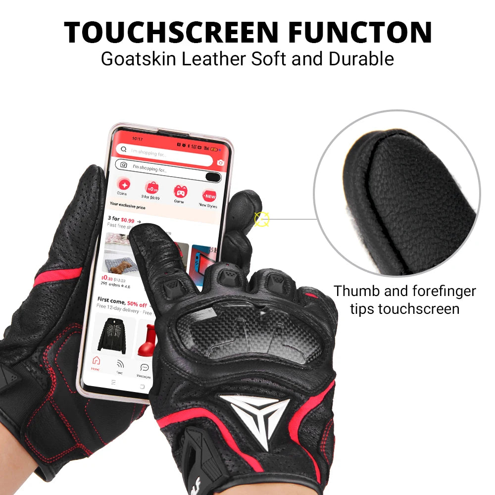 Leather Motorcycle Gloves | Waterproof & Leather - View 3 | Henderson Shop