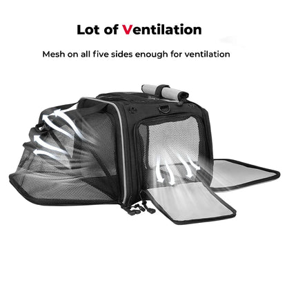 Motorcycle Pet Bag 20lbs Dog/Cat Carrier Bag Airline Approved Pet Travel Carrier Bag Portable Folding Pet Cat Dog Travel Carrier