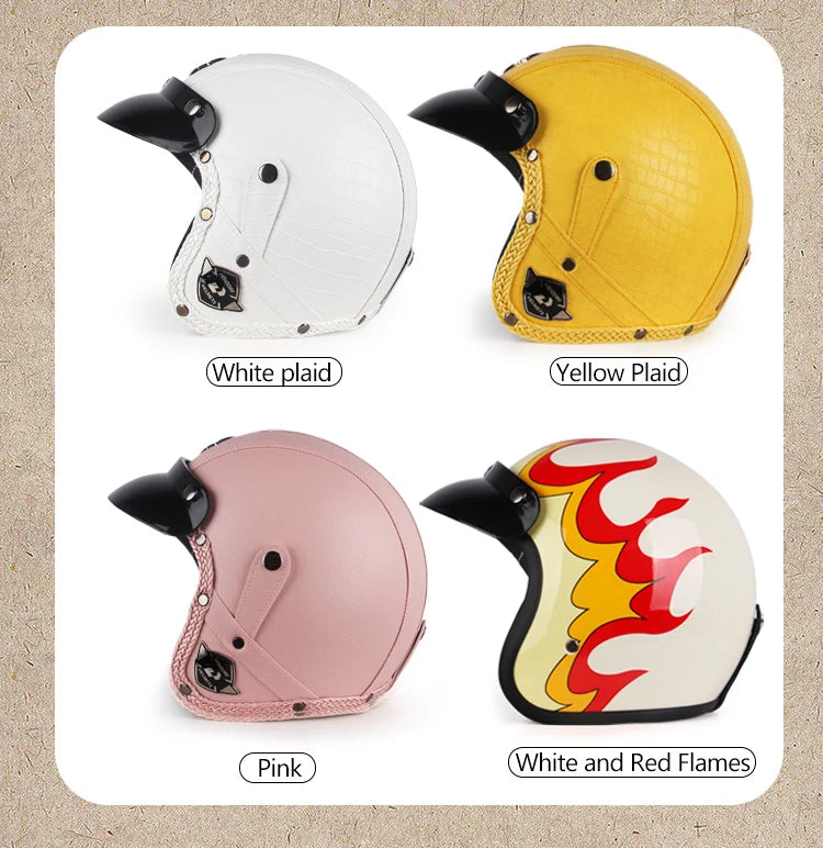 Uchoose Vintage Half Face Helmet | Leather - View 15 | Henderson Shop