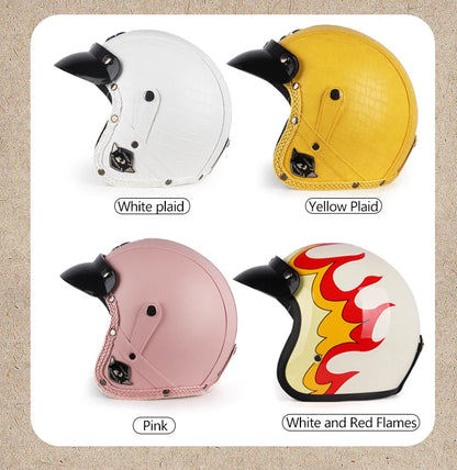 Uchoose Vintage Half Face Helmet | Leather - View 15 | Henderson Shop