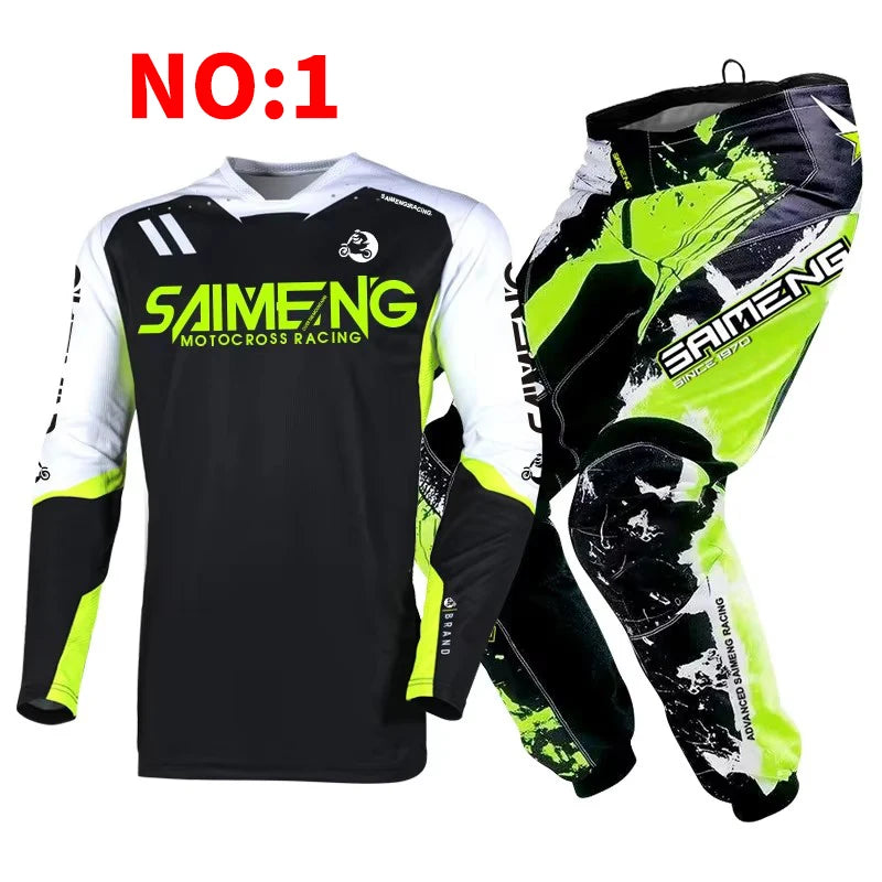 motocross set for child MX Jersey and Pants children Youth MTB DH UTV Enduro MX Gear Set Combo Off Road Racing Suit Dirt Bike