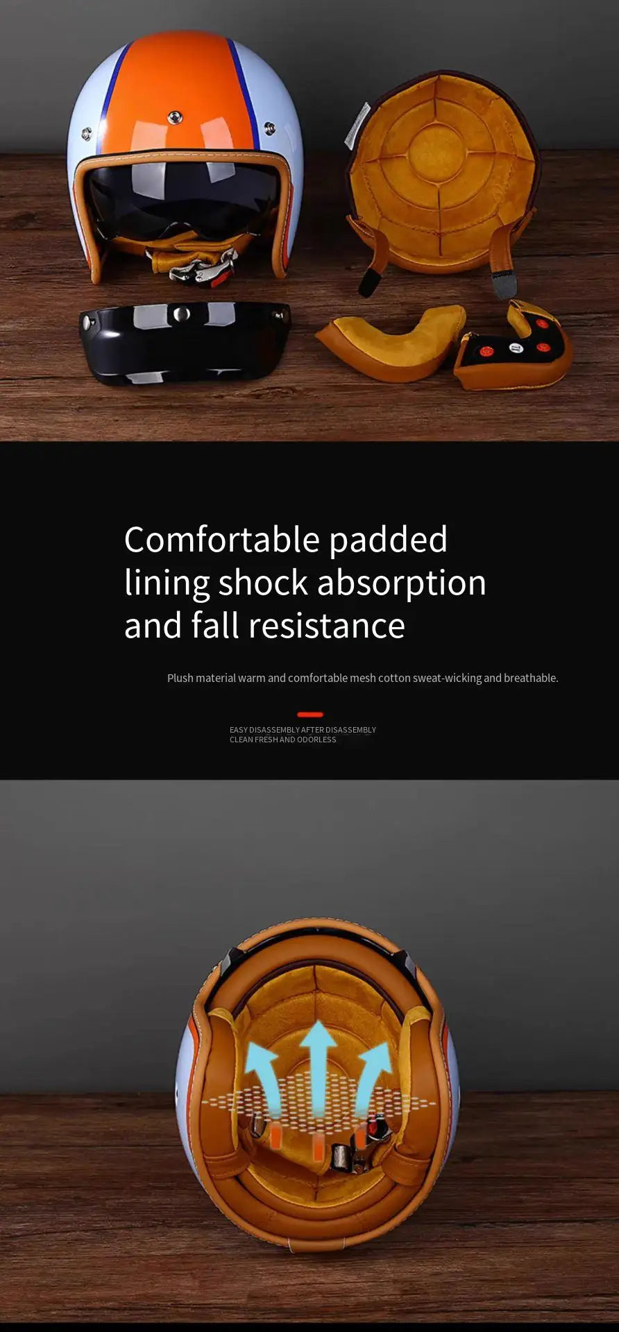 Vintage Half Face Helmet | Winter - View 6 | Henderson Shop