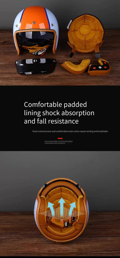 Vintage Half Face Helmet | Winter - View 6 | Henderson Shop