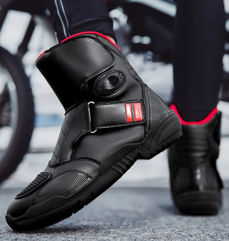Men's Motorcycle Boots Outdoor Waterproof Motos Cycling Protective Shoes Motocross Off-Road Racing Boots Motorcycle Accessories