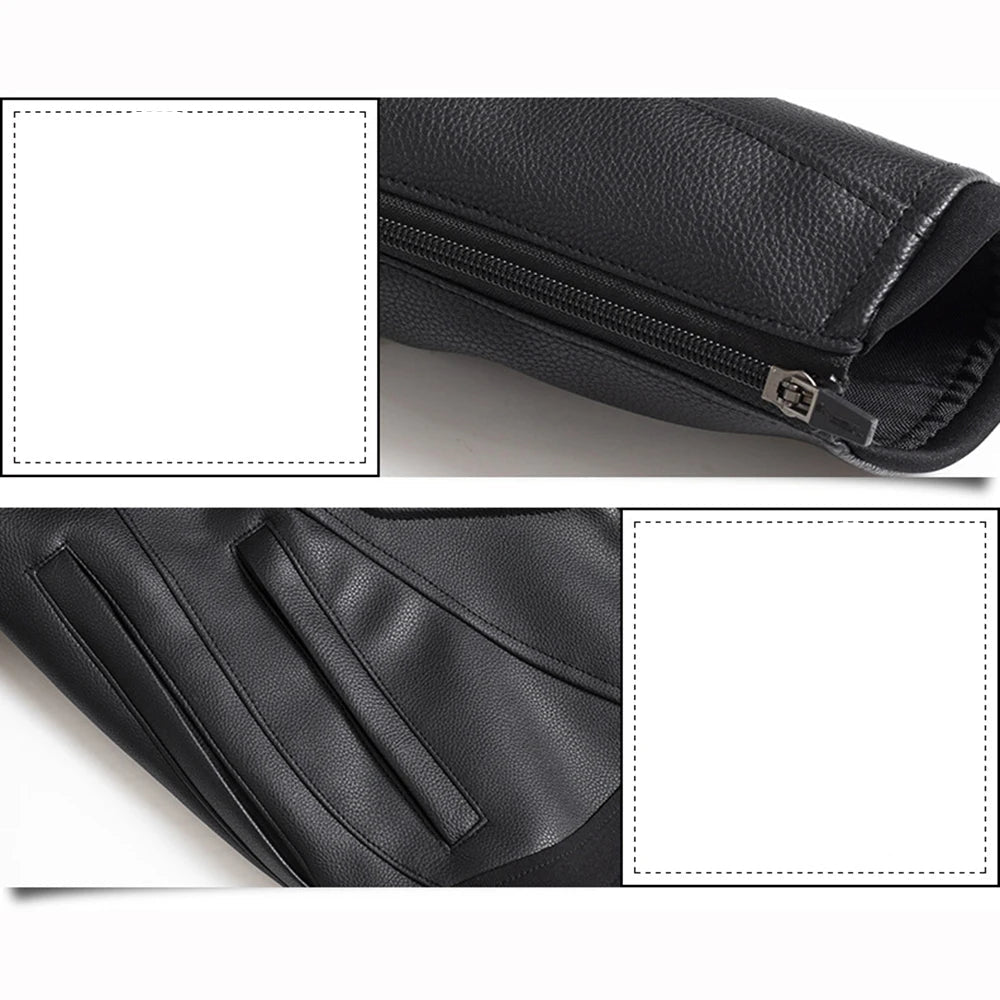 Leather Motorcycle Jacket Men's Chaqueta Moto Waterproof Moto Suit Motorbike ... | Henderson Shop