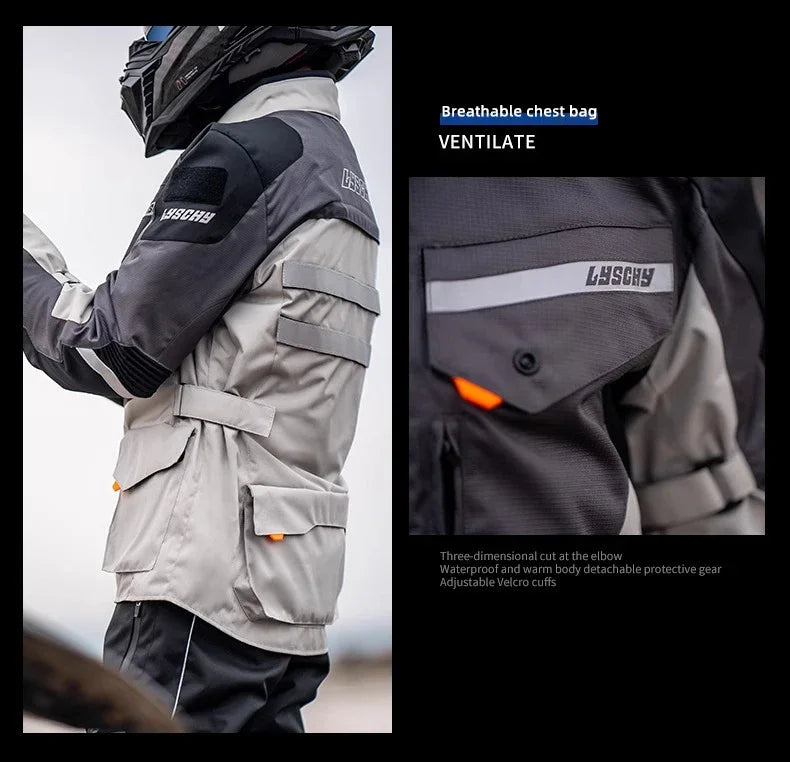 Hendersonshop LYSCHY Motocross Jacket Pants Autumn Winter Waterproof Warm Motorcycle Riding