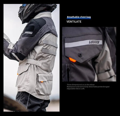 Hendersonshop LYSCHY Motocross Jacket Pants Autumn Winter Waterproof Warm Motorcycle Riding