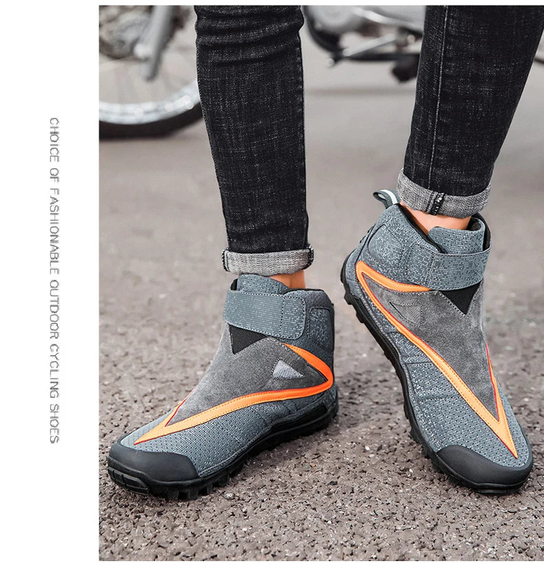 Hendersonshop Motorcycle boots Casual men's motorcycle shoes Motorcycle riding shoes Leather