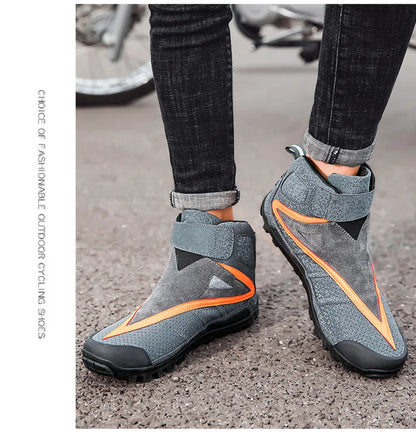 Hendersonshop Motorcycle boots Casual men's motorcycle shoes Motorcycle riding shoes Leather