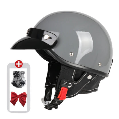 Vintage Half Face Helmet | Bluetooth - View 11 | Henderson Shop