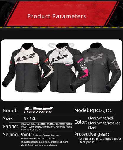 Hendersonshop LS2 Original APEX Motorcycle Jacket Autumn Winter Waterproof Windproof Warm