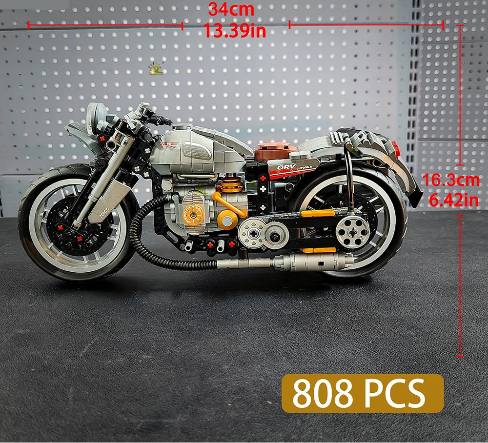 HUIQIBAO 808PCS MOC Technial Motorbike Building Model Blocks City Moto Racer ... | Henderson Shop