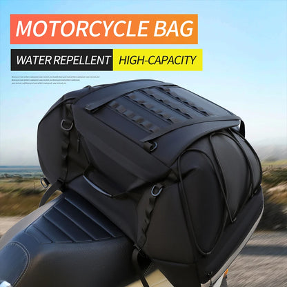 Universal Scooter Back Seat Bag Waterproof Motorcycle Tail Bag Motorbike Travel Cycling Riding Sport Luggage Pack