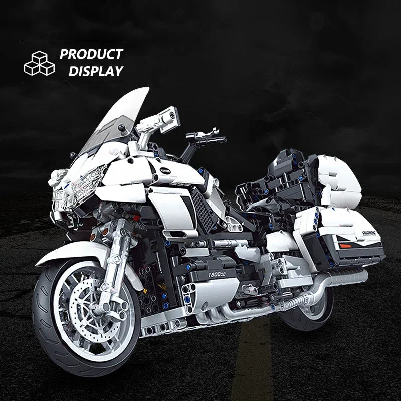 Hendersonshop Gold Wing Touring  Motorcycle Technical Model Building Blocks MOC