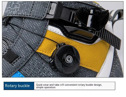 Hendersonshop Men Motorcycle boots Breathable Anti-fall Rider Road Racing BOA lacing