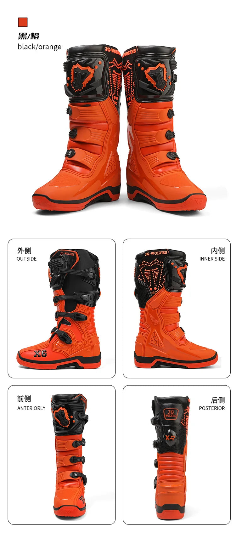 Motorcycle Boot Men Women Riding Mid-Calf Ankle Protective Shoes Moto Motorbike Equipment Racing Long Motorcycle Boots Men