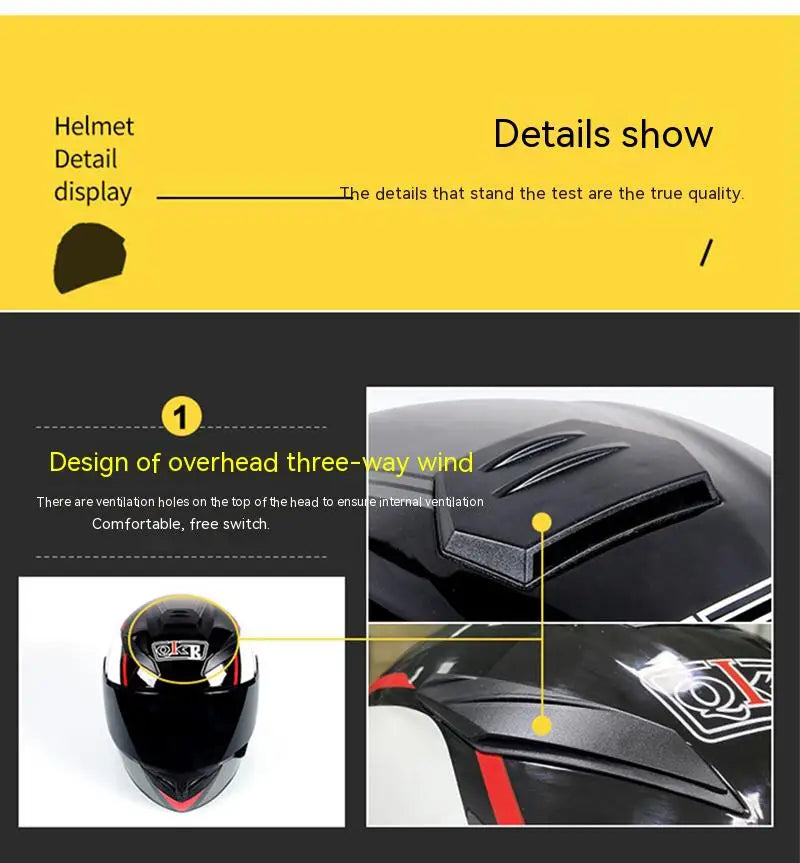 Modular Full Face Helmet | DOT Certified & Full Face - View 14 | Henderson Shop