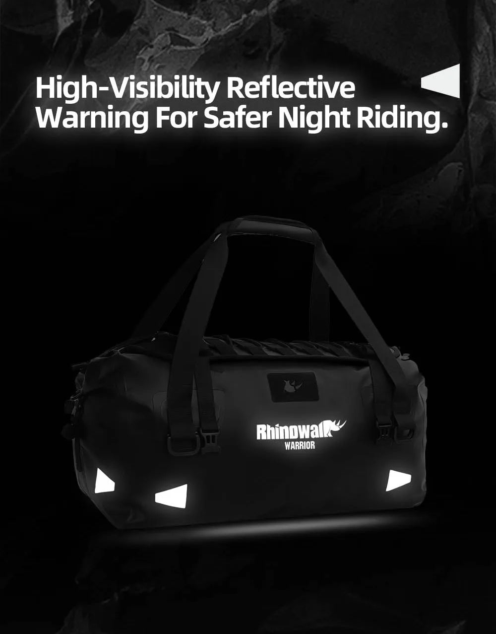 Rhinowalk Motorcycle Tail Bag 20/40/65L Waterproof Motorcycle Backpack Motor Pannier Rear Seat Bag Motorbike Luggage Accessories