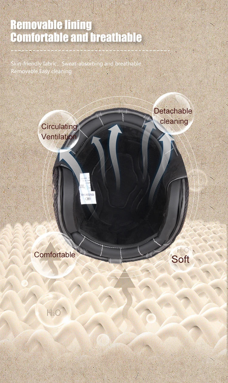 Uchoose Vintage Half Face Helmet | Leather - View 11 | Henderson Shop