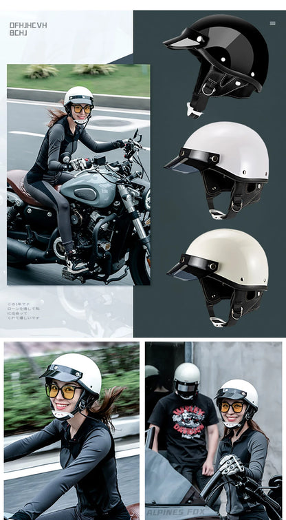 Vintage Half Face Helmet | DOT Certified & Half Face - View 7 | Henderson Shop