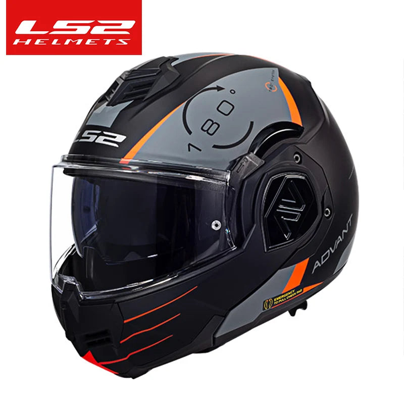 Hendersonshop LS2 FF906 Advant Flip Up Face Helmets ECE Motorcycle Modular