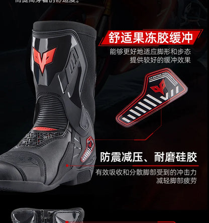 DUHAN New Motorcycle Boots Wear Resistant And Anti Fall Motorcycle Riding Boots Men Motocross Racing Boots