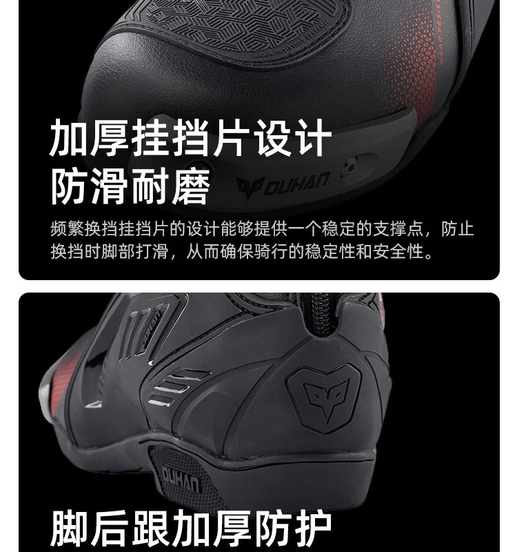 DUHAN New Motorcycle Boots Wear Resistant And Anti Fall Motorcycle Riding Boots Men Motocross Racing Boots