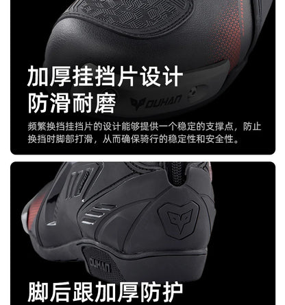 DUHAN New Motorcycle Boots Wear Resistant And Anti Fall Motorcycle Riding Boots Men Motocross Racing Boots
