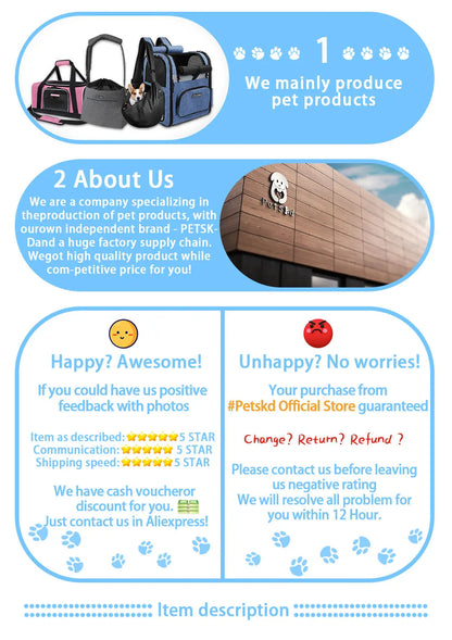 Petskd Top-Expandable Pet Carrier Major USA Airlines Approved Soft Small Dog Cat Carrier with Safety Zipper and AntiScratch Mesh