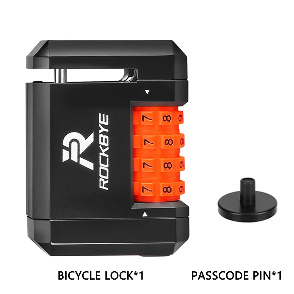 Disc Brake Code Lock - front view showing motorcycle disc lock features and details