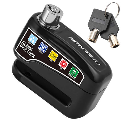 Motorcycle Alarm Disc Lock - material detail showing motorcycle disc lock features and details