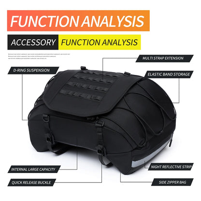 Universal Scooter Back Seat Bag Waterproof Motorcycle Tail Bag Motorbike Travel Cycling Riding Sport Luggage Pack