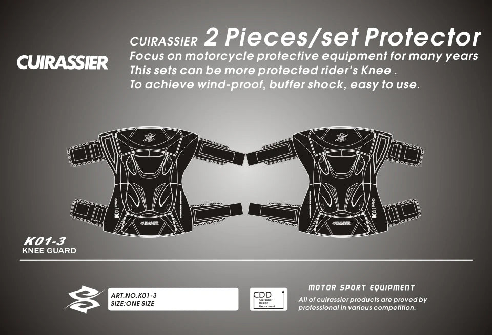 Cuirassier Motorcycle Knee Guards | Reflective - View 7 | Henderson Shop