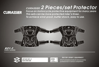 Cuirassier Motorcycle Knee Guards | Reflective - View 7 | Henderson Shop