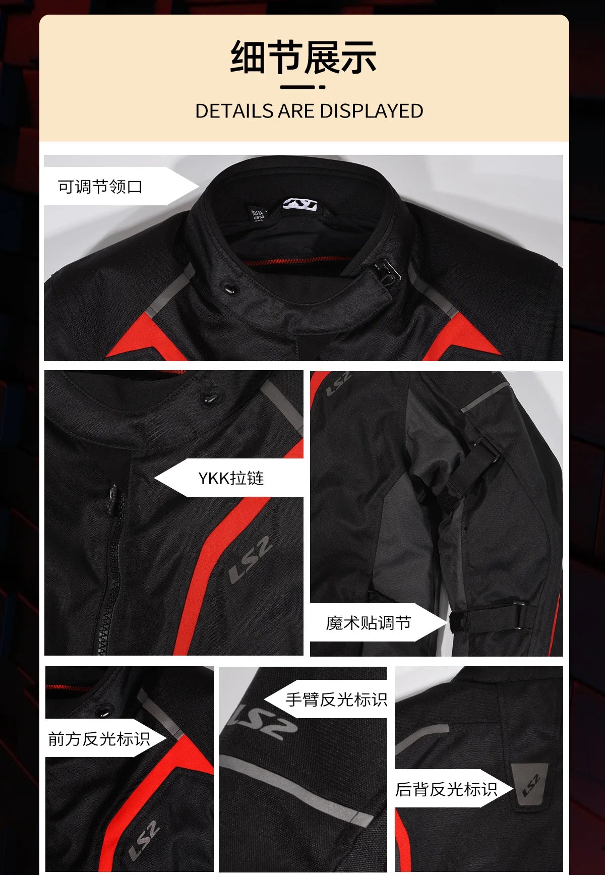 Hendersonshop LS2 Original Motorcycle Jacket Pants Riding Clothing Set Windproof Warm